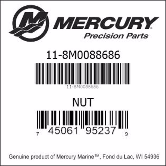 Bar codes for Mercury Marine part number 11-8M0088686