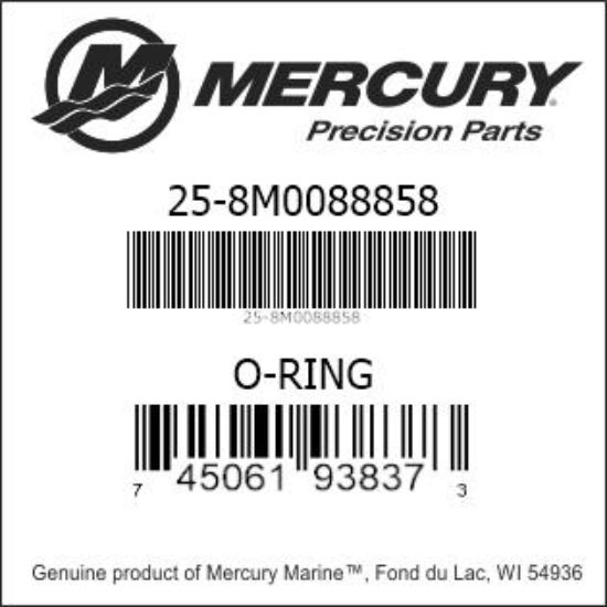 Bar codes for Mercury Marine part number 25-8M0088858