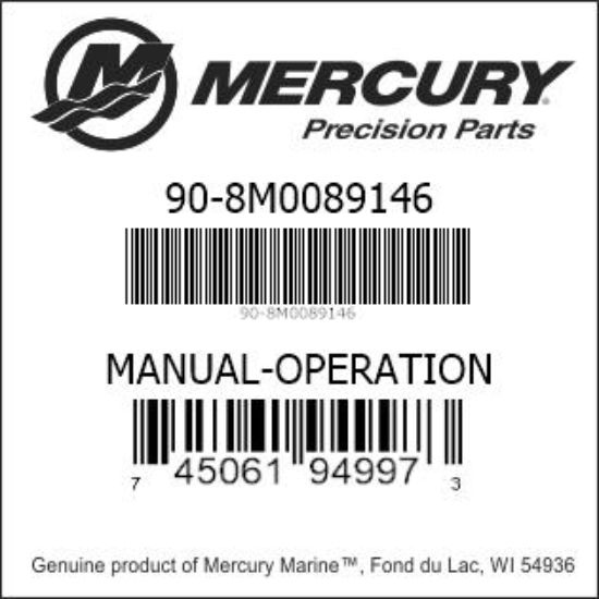 Bar codes for Mercury Marine part number 90-8M0089146