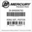 Mercury Marine part number 39-8M0090783 RING SET, PISTON Bar codes for Mercury Marine part number 39-8M0090783