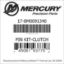 Mercury Marine part number 17-8M0091340 PIN KIT-CLUTCH Bar codes for Mercury Marine part number 17-8M0091340