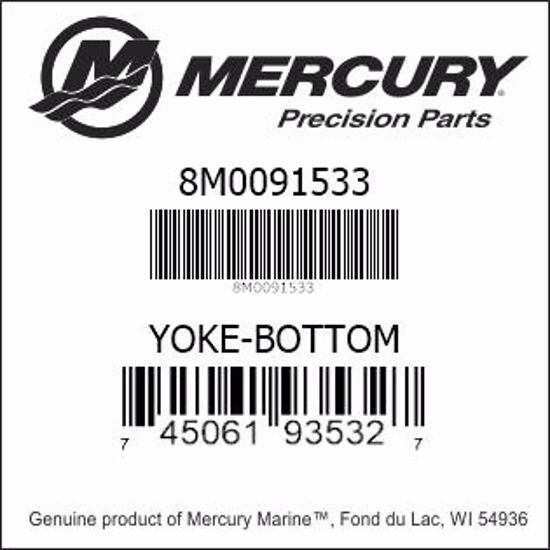 Bar codes for Mercury Marine part number 8M0091533