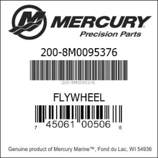 Bar codes for Mercury Marine part number 200-8M0095376