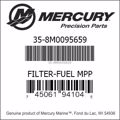 Bar codes for Mercury Marine part number 35-8M0095659