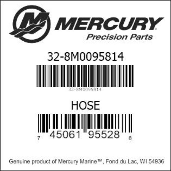Bar codes for Mercury Marine part number 32-8M0095814