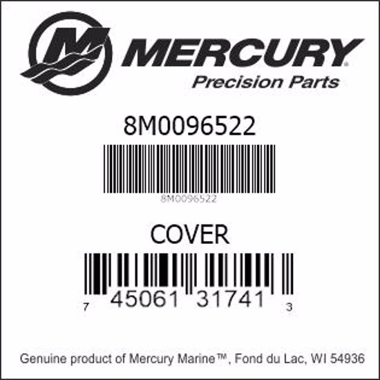 Bar codes for Mercury Marine part number 8M0096522