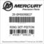 Mercury Marine part number 39-8M0098837 RING SET-PISTON Bar codes for Mercury Marine part number 39-8M0098837