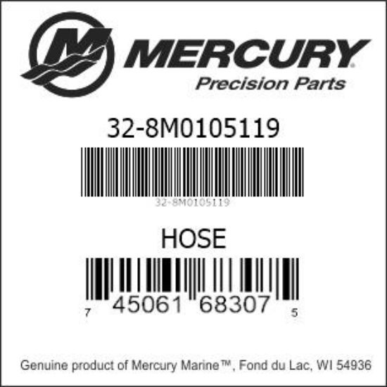 Bar codes for Mercury Marine part number 32-8M0105119