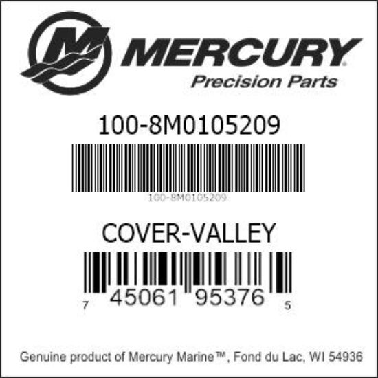 Bar codes for Mercury Marine part number 100-8M0105209