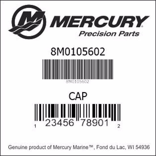Bar codes for Mercury Marine part number 8M0105602