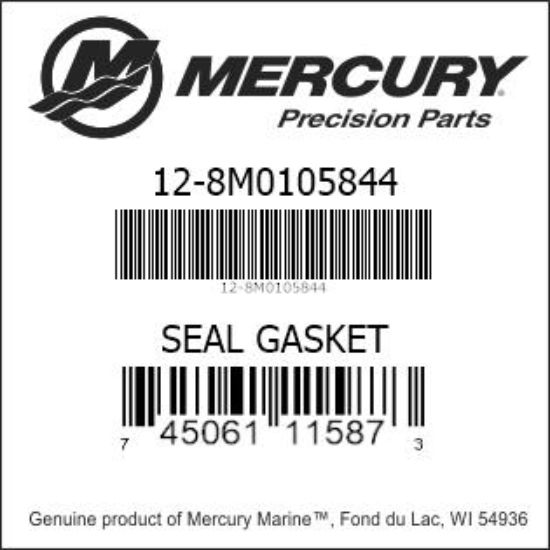 Bar codes for Mercury Marine part number 12-8M0105844