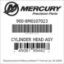 Mercury Marine part number 900-8M0107023 CYLINDER HEAD ASY Bar codes for Mercury Marine part number 900-8M0107023