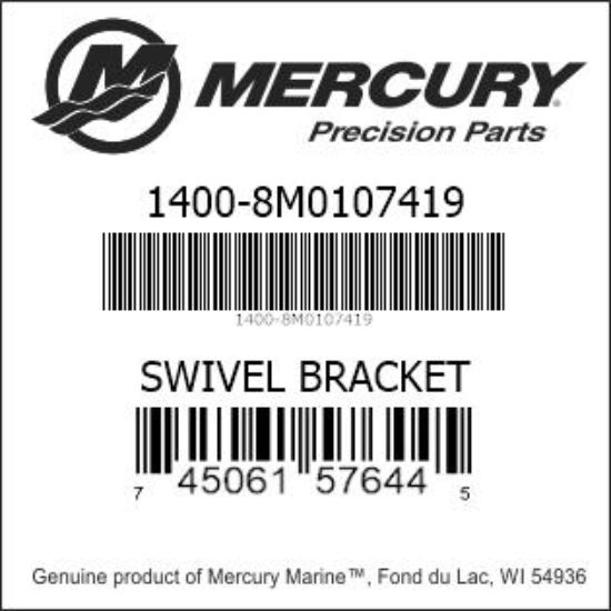 Bar codes for Mercury Marine part number 1400-8M0107419
