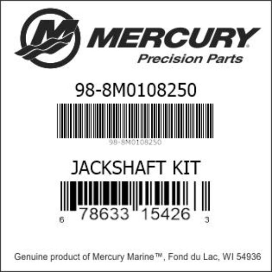 Bar codes for Mercury Marine part number 98-8M0108250
