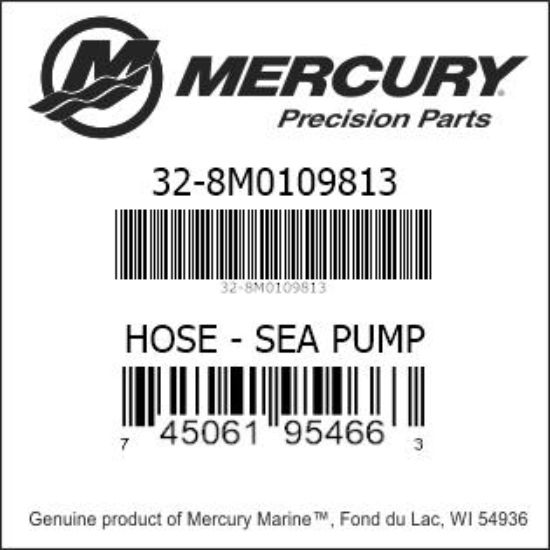 Bar codes for Mercury Marine part number 32-8M0109813