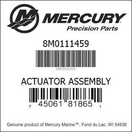 Bar codes for Mercury Marine part number 8M0111459