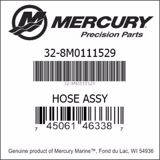 Bar codes for Mercury Marine part number 32-8M0111529