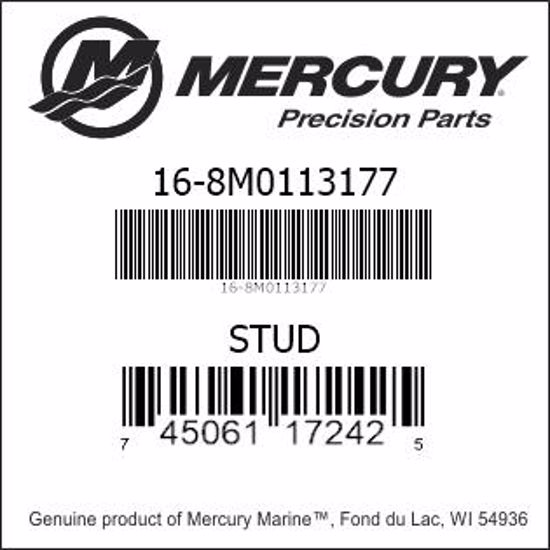 Bar codes for Mercury Marine part number 16-8M0113177