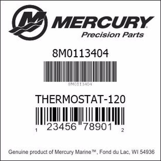 Bar codes for Mercury Marine part number 8M0113404