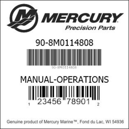 Bar codes for Mercury Marine part number 90-8M0114808