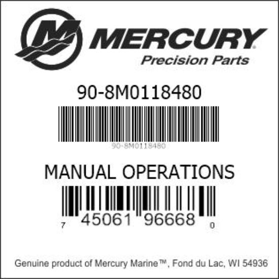 Bar codes for Mercury Marine part number 90-8M0118480