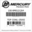 Mercury Marine part number 100-8M0121264 TOP COWL-250XS Bar codes for Mercury Marine part number 100-8M0121264