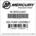 Bar codes for Mercury Marine part number 46-8M0122667