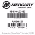 Bar codes for Mercury Marine part number 98-8M0123083