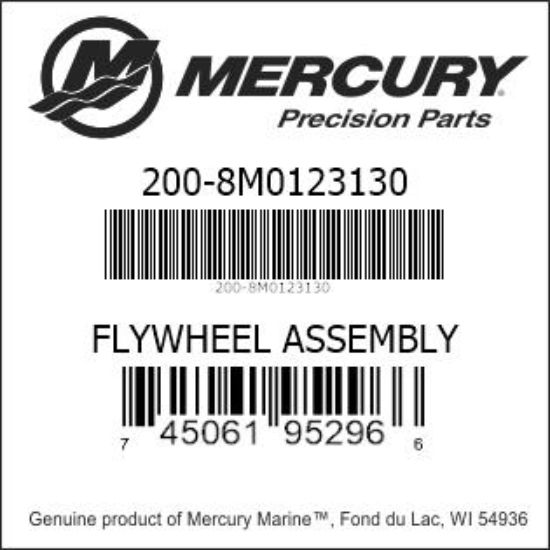 Bar codes for Mercury Marine part number 200-8M0123130