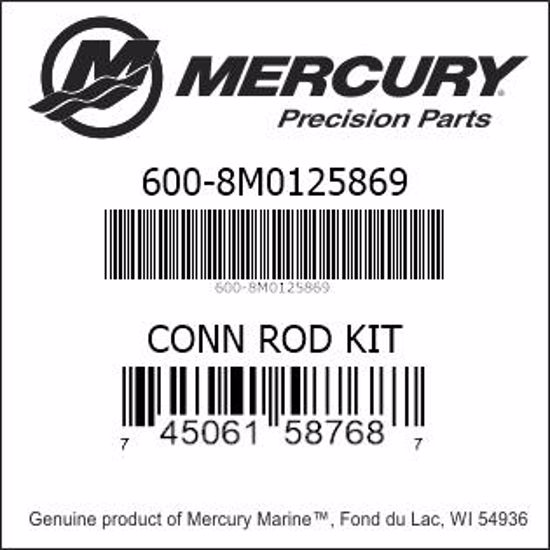 Bar codes for Mercury Marine part number 600-8M0125869