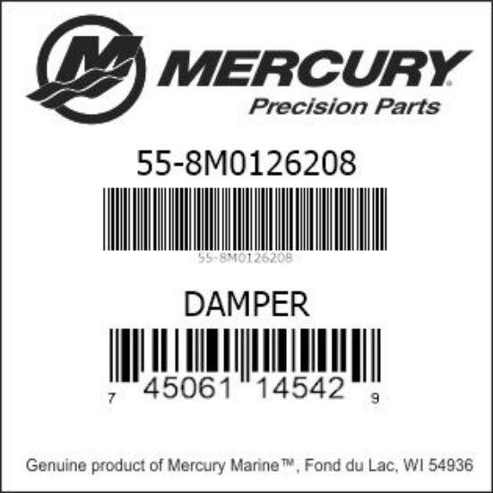 Bar codes for Mercury Marine part number 55-8M0126208