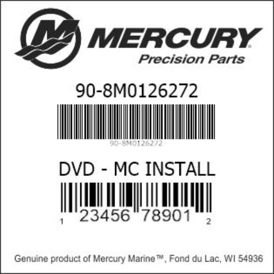 Bar codes for Mercury Marine part number 90-8M0126272