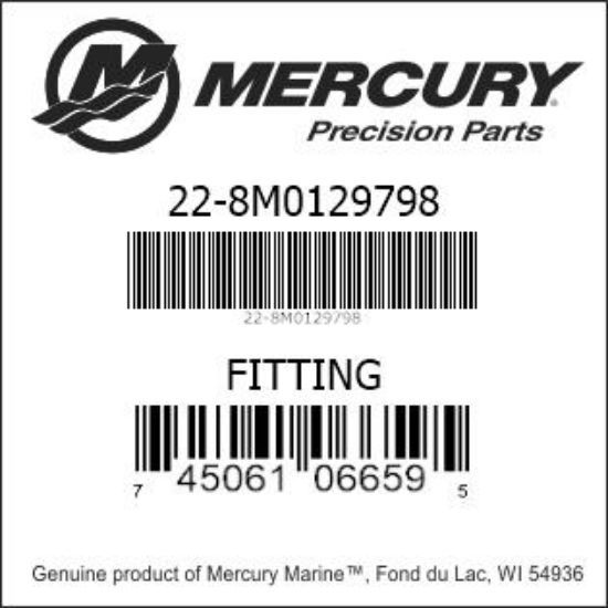 Bar codes for Mercury Marine part number 22-8M0129798