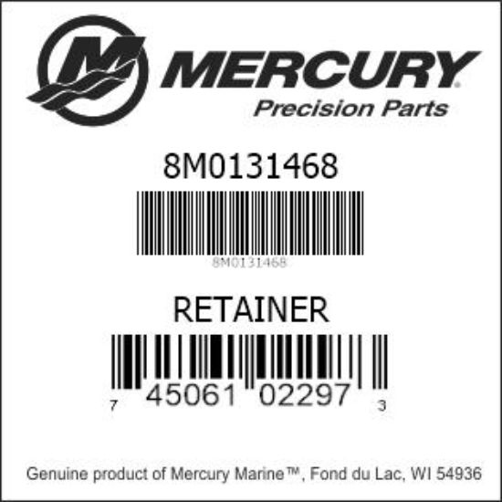 Bar codes for Mercury Marine part number 8M0131468