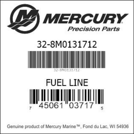 Bar codes for Mercury Marine part number 32-8M0131712