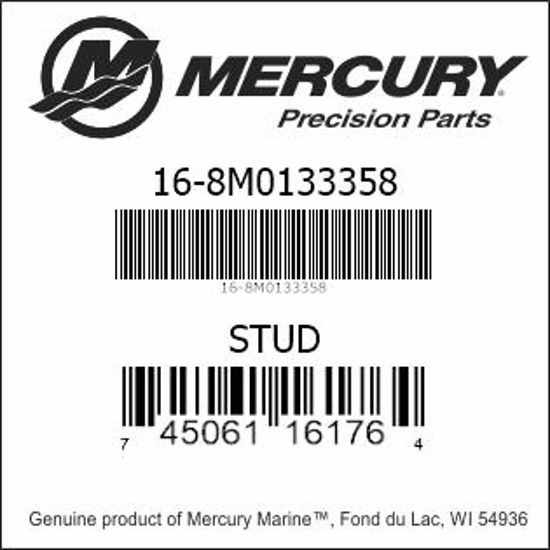 Bar codes for Mercury Marine part number 16-8M0133358