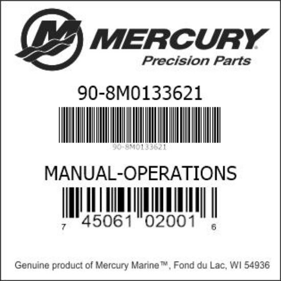 Bar codes for Mercury Marine part number 90-8M0133621