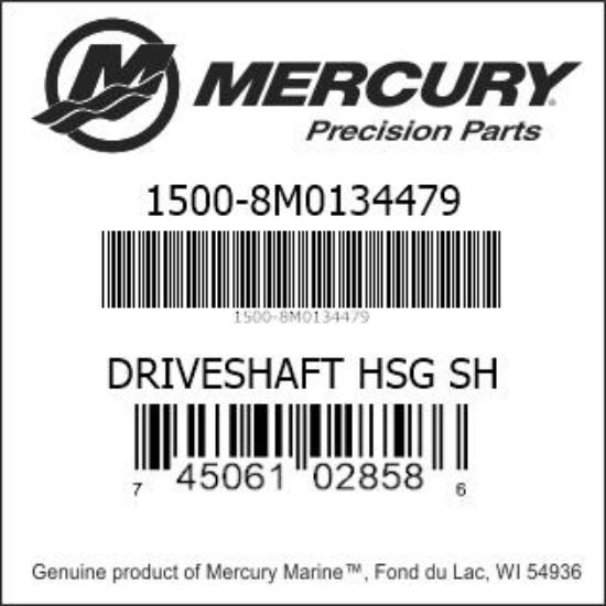 Bar codes for Mercury Marine part number 1500-8M0134479