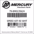 Bar codes for Mercury Marine part number 79-8M0135624