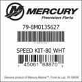 Bar codes for Mercury Marine part number 79-8M0135627