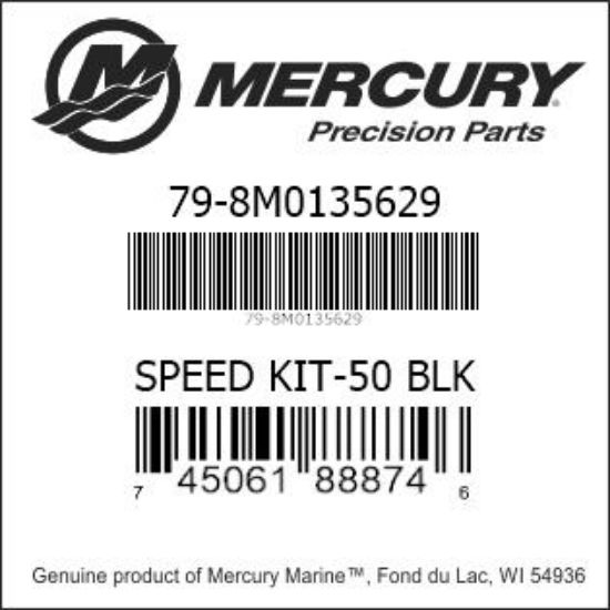 Bar codes for Mercury Marine part number 79-8M0135629