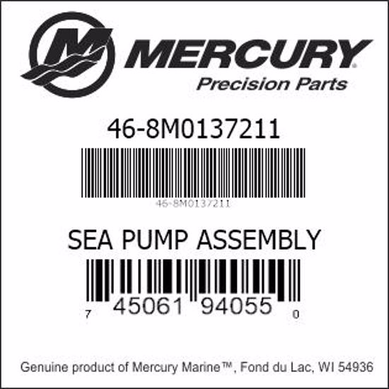 Bar codes for Mercury Marine part number 46-8M0137211