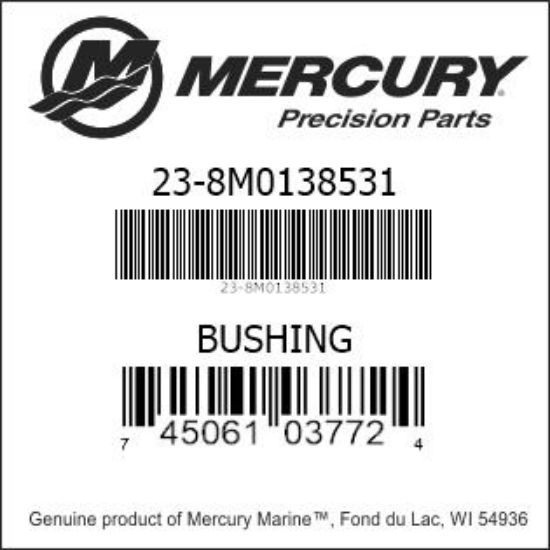 Bar codes for Mercury Marine part number 23-8M0138531