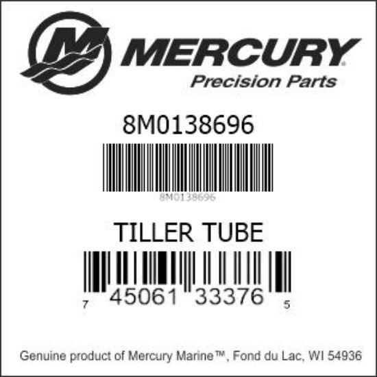 Bar codes for Mercury Marine part number 8M0138696