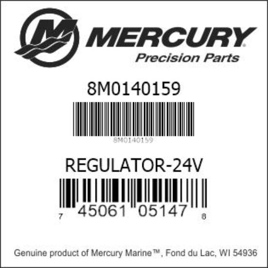 Bar codes for Mercury Marine part number 8M0140159