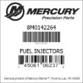 Bar codes for Mercury Marine part number 8M0142264