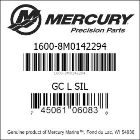 Bar codes for Mercury Marine part number 1600-8M0142294