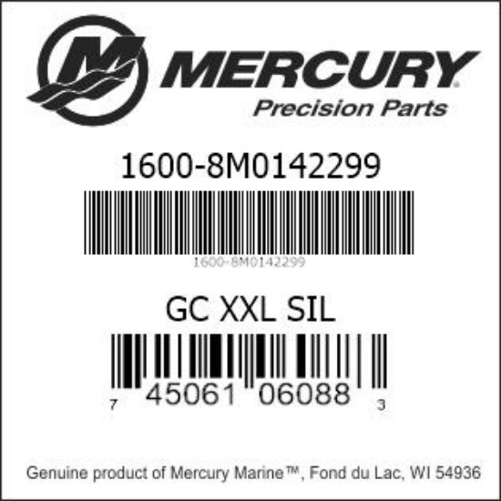 Bar codes for Mercury Marine part number 1600-8M0142299