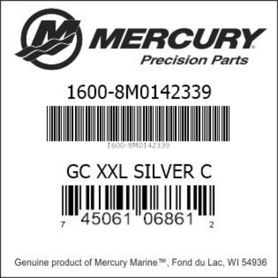 Bar codes for Mercury Marine part number 1600-8M0142339
