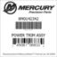 Mercury Marine part number 8M0142342 POWER TRIM ASSY Bar codes for Mercury Marine part number 8M0142342